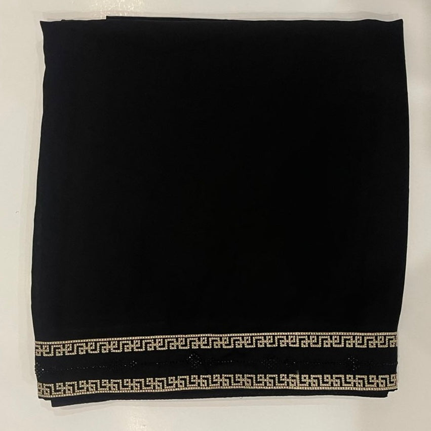 Black Korean Chiffon - Chaddar