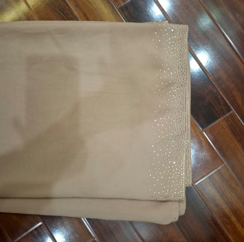 Cinnamon Plain Korean Chiffon - Chaddar