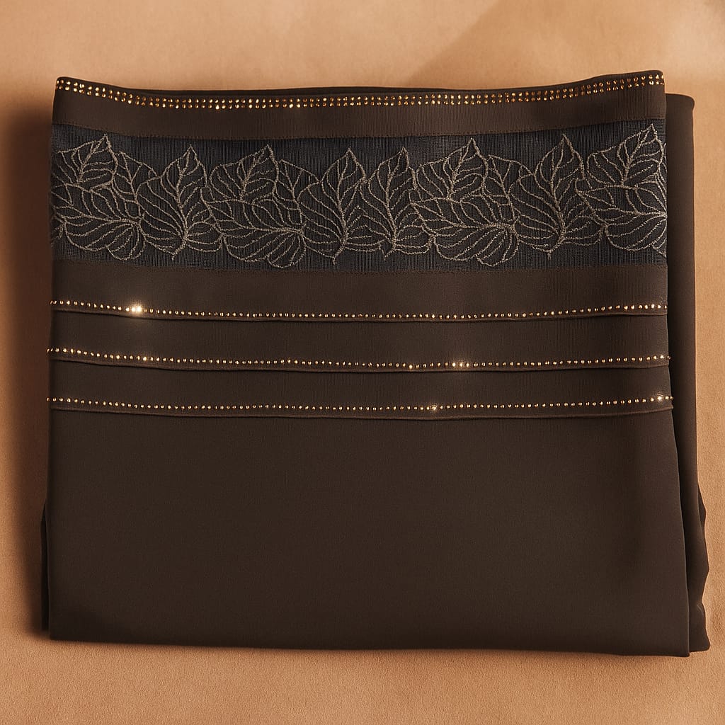 Grey Plain Korean Chiffon - Chaddar