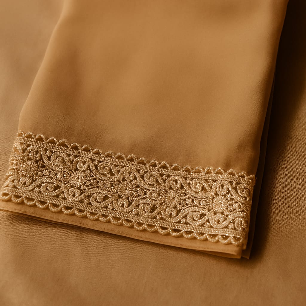 Beige Korean Chiffon - Chaddar