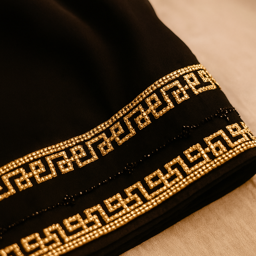 Black Korean Chiffon - Chaddar