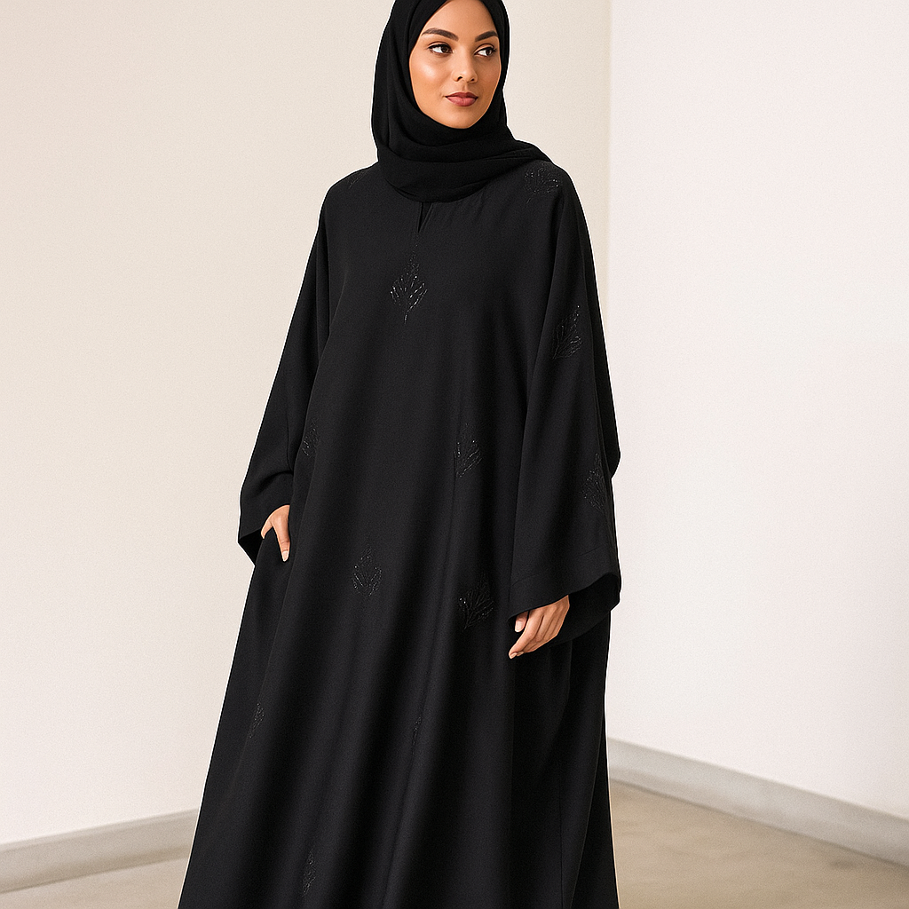 ELORA BLACK DESIGNER ABAYA