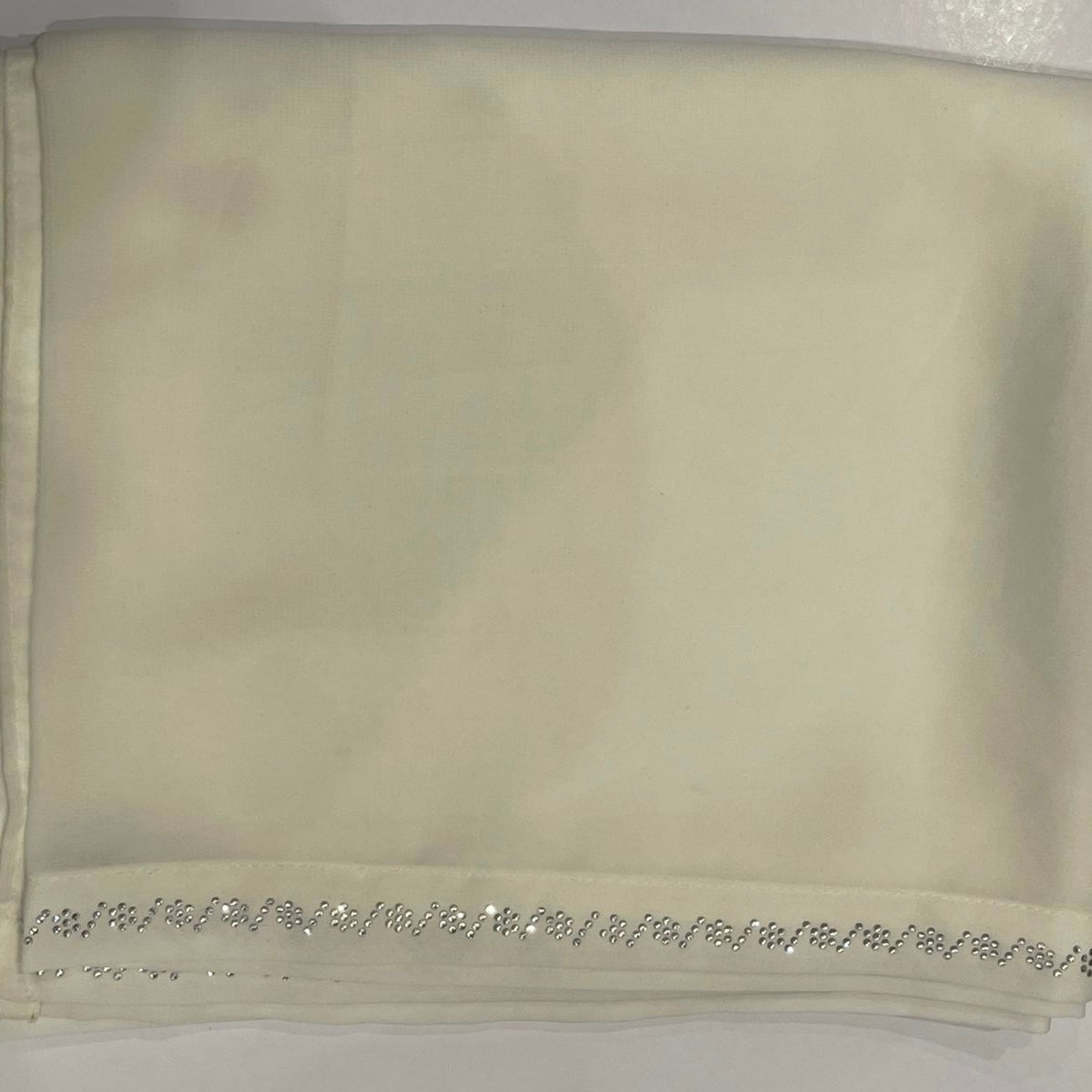 White Plain Korean Chiffon - Chaddar