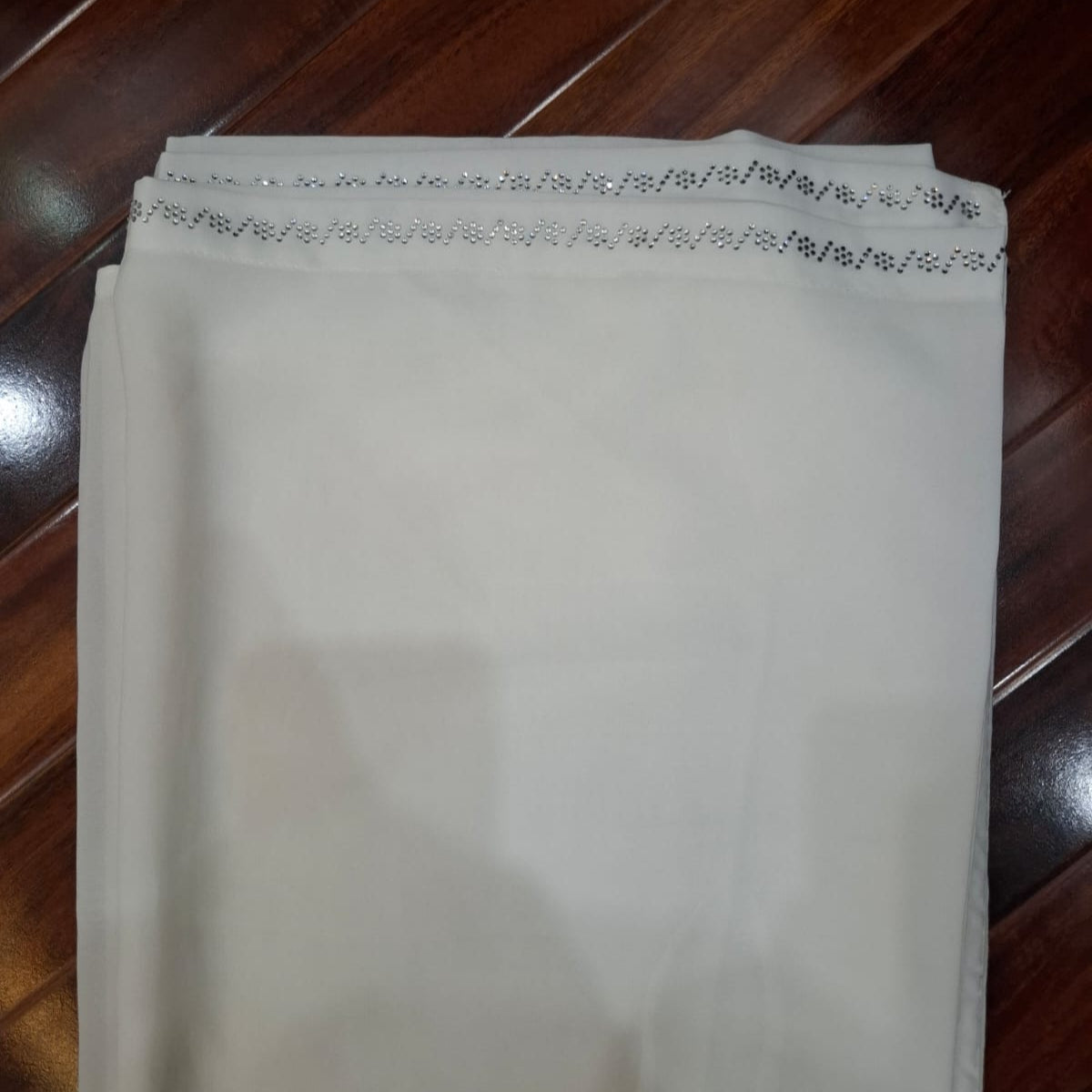White Plain Korean Chiffon - Chaddar