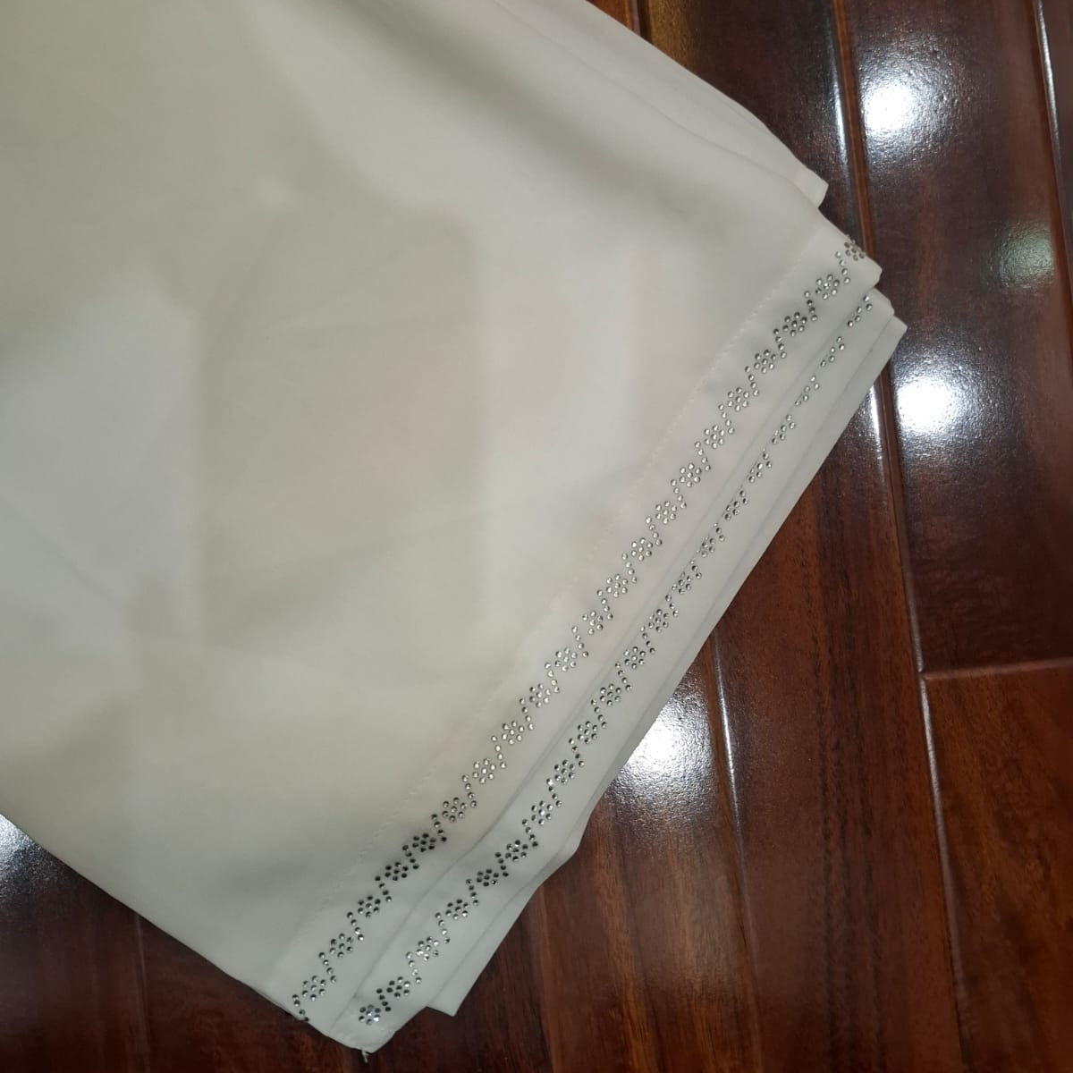 White Plain Korean Chiffon - Chaddar