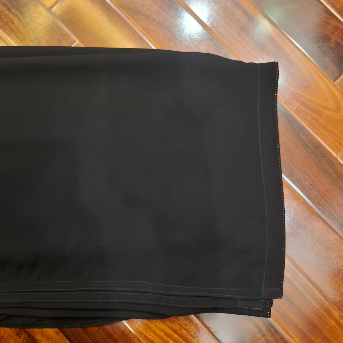 Black Plain Korean Chiffon - Chaddar