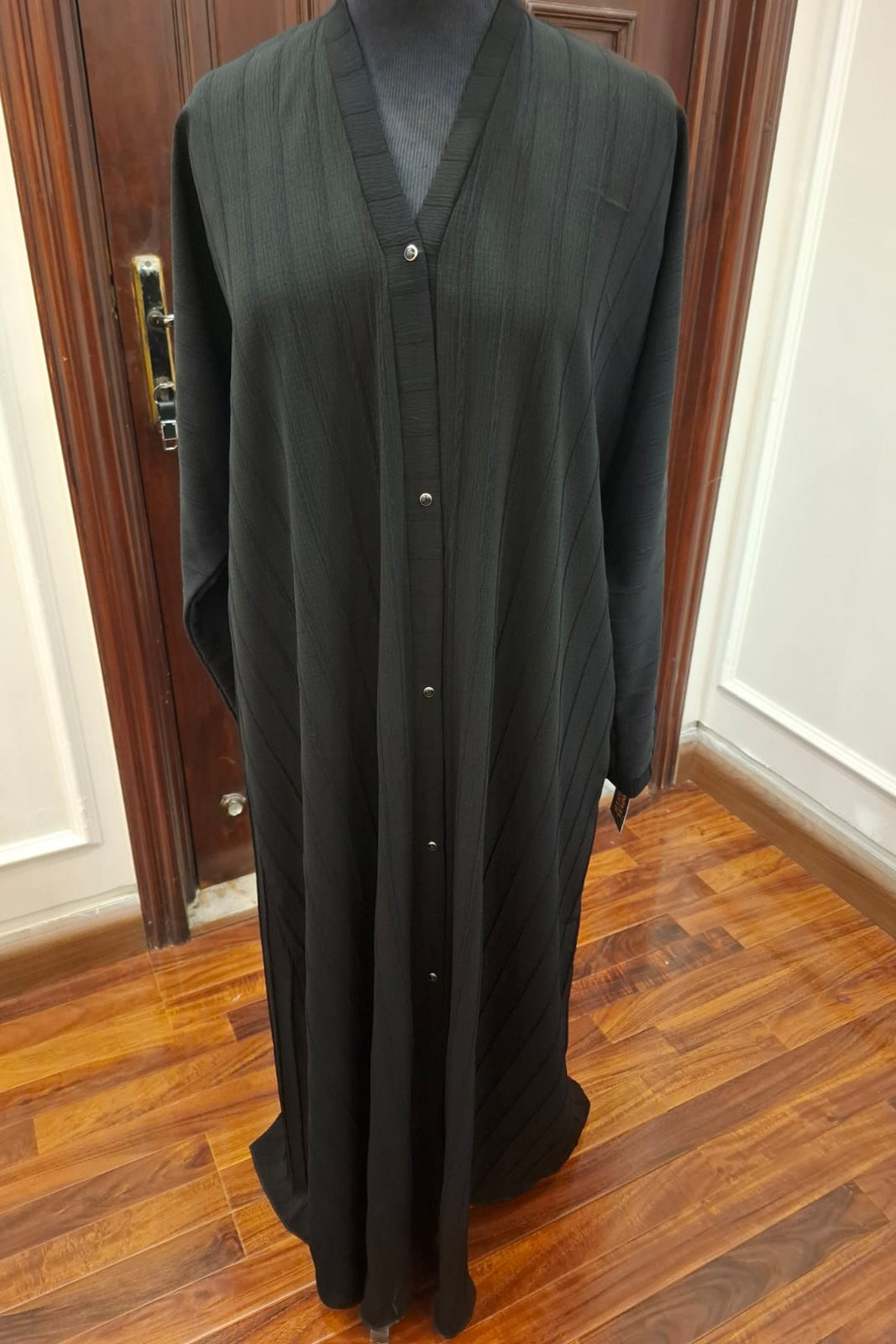 Textured Black Abaya