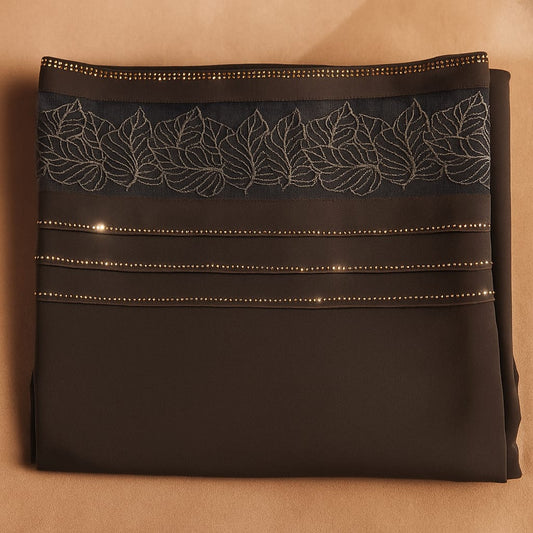 Grey Plain Korean Chiffon - Chaddar
