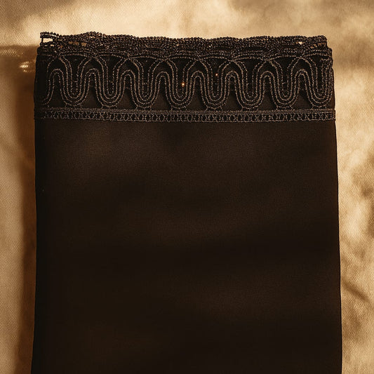 Black Korean Chiffon - Chaddar