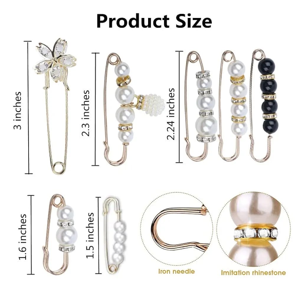 Pearl Brooch Pins - Hijab