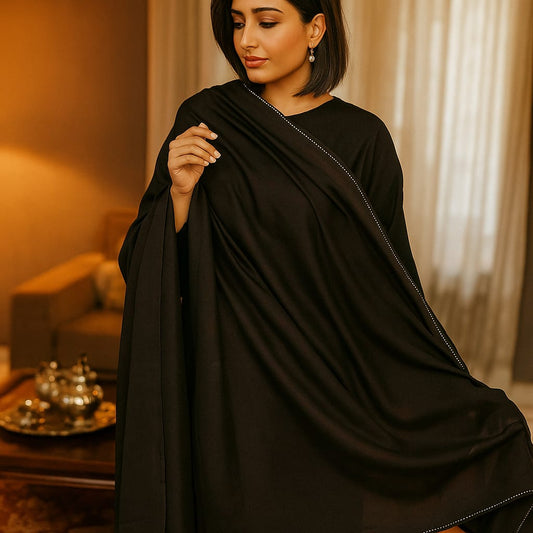 Black Plain Swiss Lawn - Chaddar