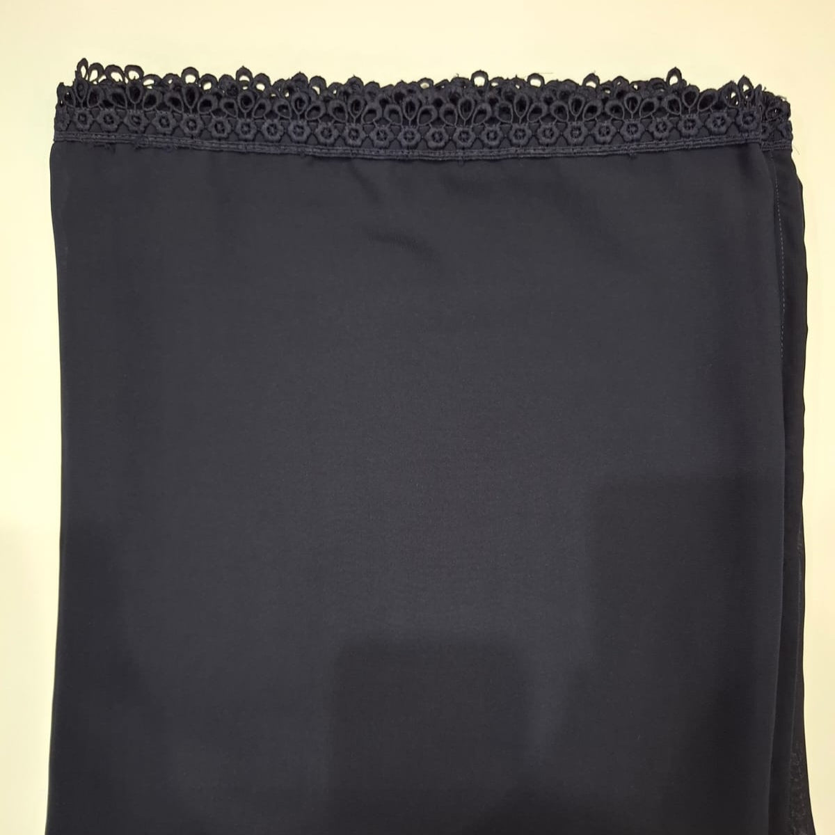 Navy Blue Plain Korean Chiffon - Chaddar