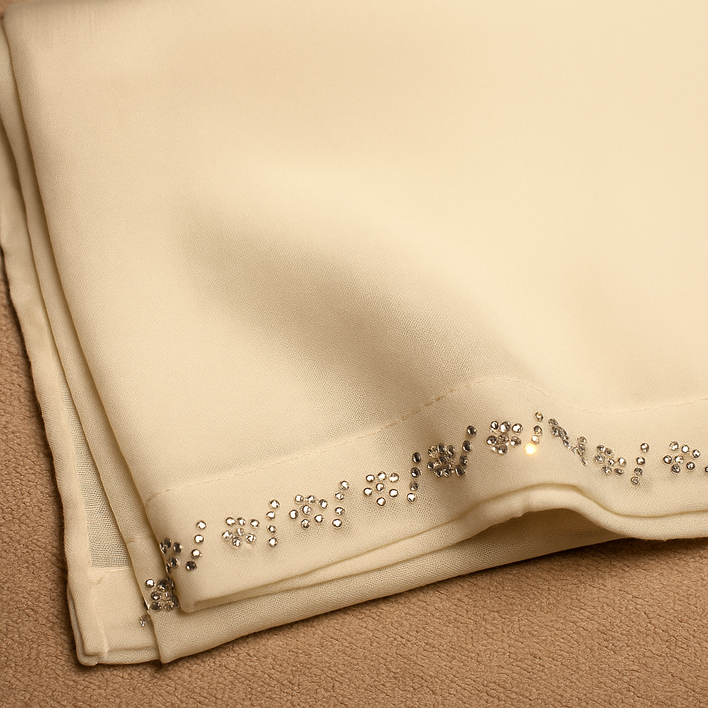 White Plain Korean Chiffon - Chaddar