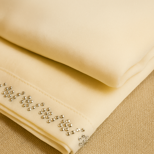 White Plain Korean Chiffon - Chaddar