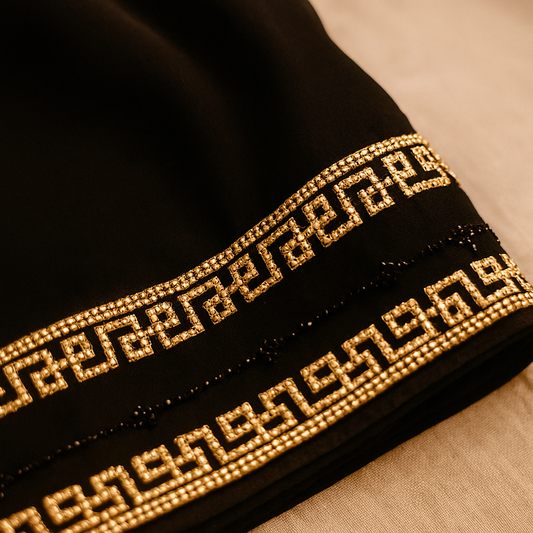 Black Korean Chiffon - Chaddar